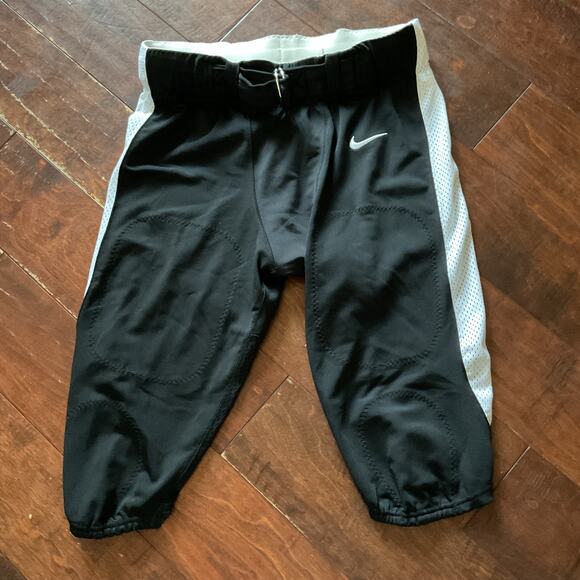 Nike NWT Alpha Elite Mens Lg Black White Belt Football Pant DV3976-012 - Picture 2 of 5